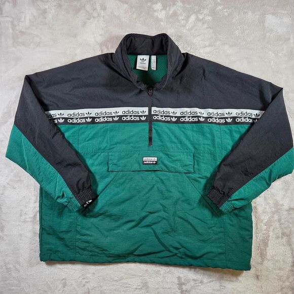 Adidas Originals R.Y.V. BLKD 2.0 Men's L Half-Zip Pullover Track Jacket EK4337 - Picture 1 of 8